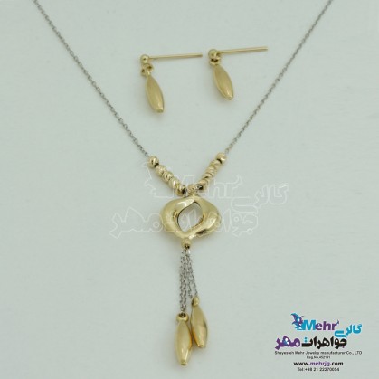 Half a Set of Gold - Necklace and Earrings - Eye Design-MS0501